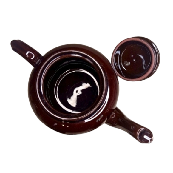 Vintage Japanese Brown Betty Rooster Ceramic Tea Set - Teapot, Sugar Bow… - Picture 10 of 13